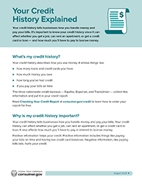 Your Credit History Explained