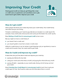 Improving Your Credit