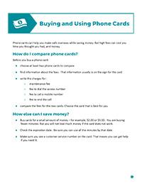 image of Buying and Using Phone Cards: What to do