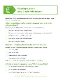 image of Payday Loans and Cash Advances: What to do