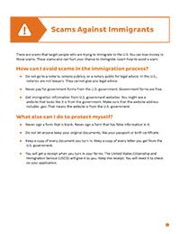 image of Scams Against Immigrants: What to do