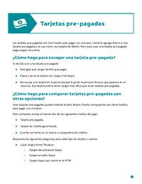image of Tarjetas pre-pagadas: Qué hacer
