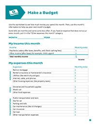 Make a Budget - Worksheet  FTC Bulkorder Publications