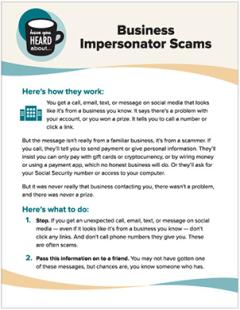 Business Impersonator Scams