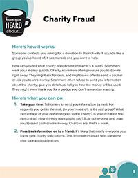 image of Have You Heard About... Charity Fraud?