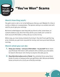 image of Have You Heard About... “You’ve Won” Scams?