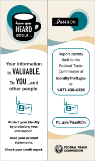 Identity Theft (Pass It On) Bookmark