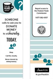 image of Charity Fraud Bookmark