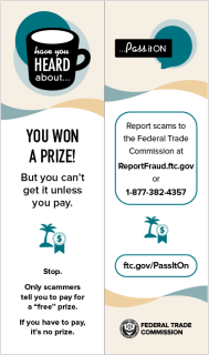"You've" Won Scams (Pass It On) Bookmark