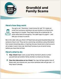 Grandkid and Family Scams