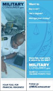 image of Military Consumer Bookmark – Navy