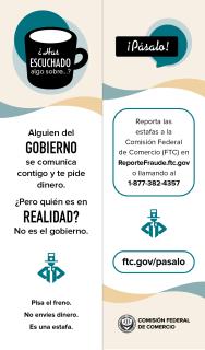 Government Impersonator Scams (Pass It On) Bookmark (Spanish)