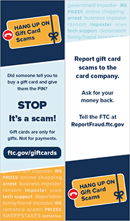 Gift Card Scams Bookmark